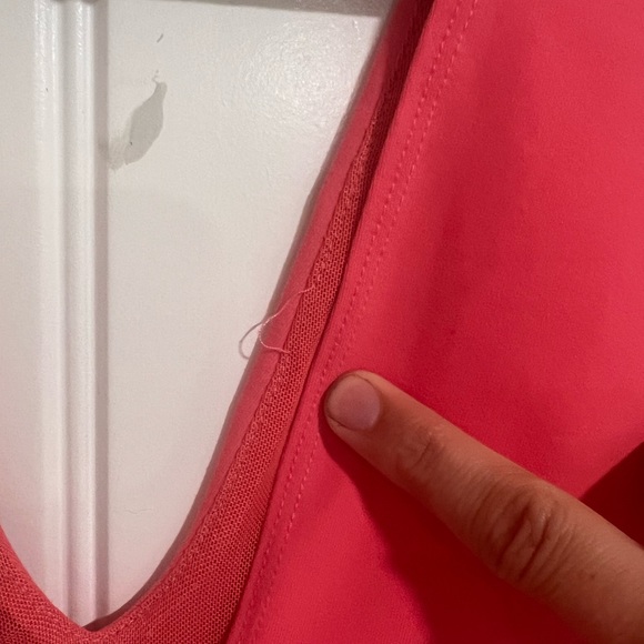 Free people hot pink deep v neck bodysuit size large - Picture 4 of 4